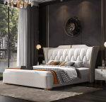 Imperial Bliss Upholstered Luxurious Bed in Red